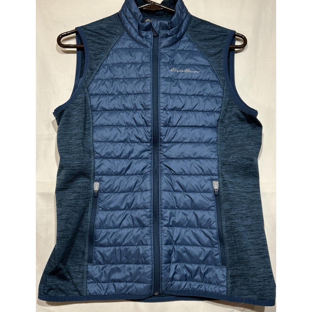Outdoor Vest Primaloft Teal Eddie Bauer Size M Full Zip Zip Pockets